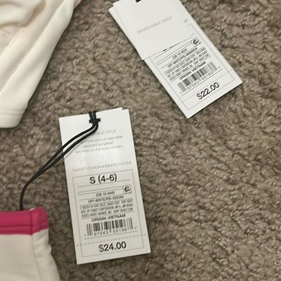 Shade & Shore Size S One Shoulder High Waist Bikini Set White Swimsuit NWT - Picture 3 of 9